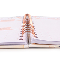 Fabricant de carnets spirales A5 personnalisés à couverture rigide florale pour la planification de soins personnels, destinés aux programmes de bien-être et de cadeaux