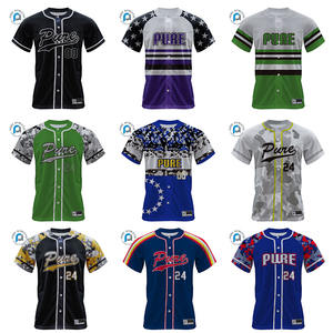 Чистые винтажные футболки на пуговицах, оптовая продажа, командная спортивная форма, Бейсбольные мужские классические бейсбольные трусики с полосками - Product Image 3