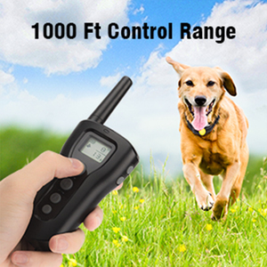 Collar de descarga eléctrica recargable IP67 a prueba de agua para perros pequeños/grandes, actualización de 2 perros, ladridos de control remoto de 1000 pies, pitido de plástico - Product Image 5