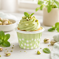 Moules à cupcakes en papier enduit de PET ou résistant à la graisse, 100 pièces, résistants à la chaleur, adaptés au four et au micro-ondes, jetables