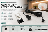 Interrupteur à capteur de mouvement pour armoire 12V 24V, commande centrale sans contact, interrupteur LED pour éclairage de placard, étagère, meubles LC-7012-23