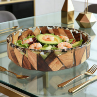 Bol en bois d'acacia artisanal, petit format, pour céréales, salades, fruits, soupes, personnalisable avec logo, idéal pour restaurants – Nouveauté promotionnelle
