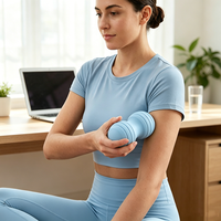 Balle de massage vibrante rechargeable USB 1200 mAh pour massage des tissus profonds, avec minuteur 15 min pour la relaxation myofasciale du dos, du cou et des jambes