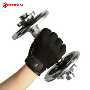 Fitness Gloves <b>Half</b> Finger Leather Breathable Non <b>Slip</b> For Weight Lifting Unisex Black Smlxl - Product Image 2
