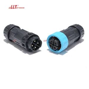 Llt Factory M19 Ip67 Ip68 4 Pin Bicicleta eléctrica Bulkhead impermeable Conector hermético eléctrico