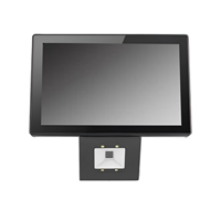 Système de point de vente (PDV) PC10 facile à utiliser avec un design noir élégant, PC PDV mural