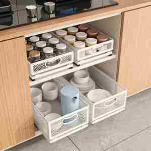 Cesta de Especias Plegable de Metal Multicapa para Cocina con Estante para Almacenamiento de Latas - Product Image 2