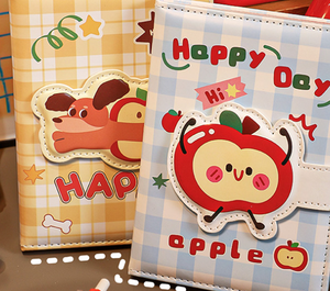 Adorable Wiener <strong>Dog</strong> Notebook - A6 PU Leather <strong>Journal</strong> with Magnetic Snap, Perfect School Gift Set - Product Image 1
