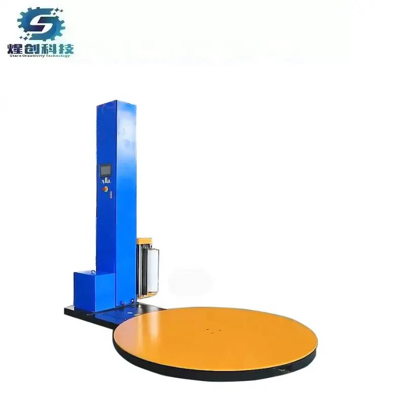 Tùy chỉnh tự động Turntable loại Pallet căng phim gói wrapper đóng gói Pallet bọc máy với quy mô, đoạn đường nối