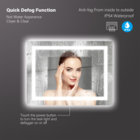 BATHNOLOGY Luxury Smart LED Light Bathroom Mirror Antifogging Two-Way Wall Mounted Mirror Modern Waterproof Design