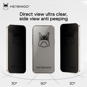 Protector de pantalla de cubierta completa de seda Anti-Peep para iPhone 16 Pro Max <span class=keywords><strong>30</strong></span> grados película protectora de privacidad antiestática Vidrio Templado - Product Image 3