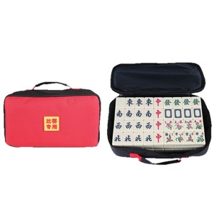 Juego de Mahjong de Melamina Tono Jade, 36-44mm, Mediano/Grande, para mezclar a mano, con bolsa de tela - Product Image 1