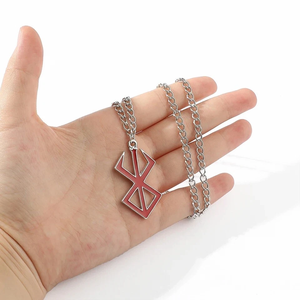 Collana a catena Berserk minimalista argento rosso placcato Anime Norse <span class=keywords><strong>mitologia</strong></span> per anniversario festa di fidanzamento - Product Image 3