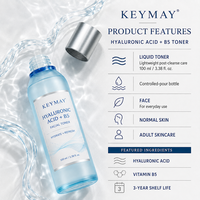 Tonique facial à l'acide hyaluronique et à la vitamine B5 100 ml, liquide léger, éclaircissant, hydratant en profondeur, rafraîchissant, soin de la peau équilibrant et doux