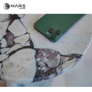 Muebles modernos de piedra natural para la sala de estar, mármol tormenta, Turquía, Calacatta, mesa auxiliar, decoración del hogar, blanco - Product Image 3