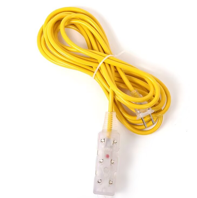 American Standard 15A USA Power Cord Home Appliance Extension Cable with NEMA Female End PVC Material 3 Outlets IP20 3m-25m
