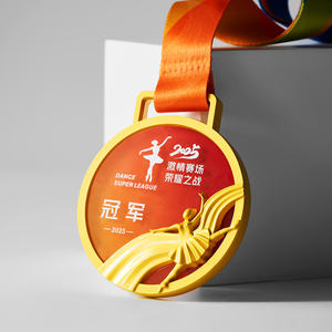 Nueva Medalla de Oro de Cristal Artificial y Metal, Hecha a Medida, para Deportes, Baile, Canto, Competición, Campeón, con Caja de Regalo Grabada - Product Image 5