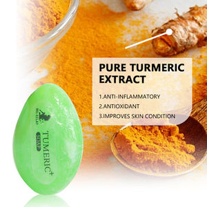 Savon au Curcuma <span class=keywords><strong>Naturel</strong></span> Marque Blanche Apaisant Anti-Acné Anti-Démangeaisons Anti-Taches Sombres et Anti-Inflammatoire Corps Visage Fait Main Blanchissant - Product Image 5