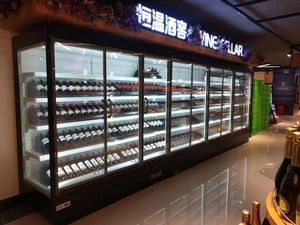 Vitrine réfrigérée à vin pour supermarché, 3 portes vitrées, avec contrôle numérique, par Carrier Air Cooling - Product Image 6