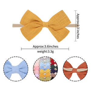 FanYue per bambini <span class=keywords><strong>fascia</strong></span> per <span class=keywords><strong>capelli</strong></span> in cotone e lino <span class=keywords><strong>fascia</strong></span> per <span class=keywords><strong>capelli</strong></span> in Nylon morbida senza cuciture 2024 - Product Image 2
