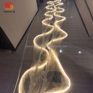 Decoración de Techo para Salón de Banquetes de Hotel, Restaurante, Boda, Cortina de Techo de Tela Ondulada Iluminada con LED Blanco - Product Image 3