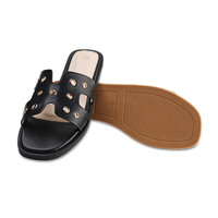 Chaussures pour femmes, pantoufles respirantes antidérapantes plates à enfiler, été, logo personnalisé, OEM, vente en gros pour les boutiques américaines et européennes, dropshipping