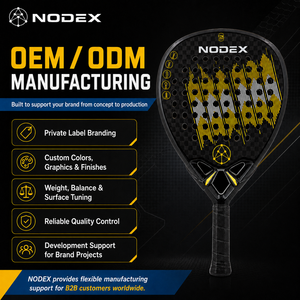 ไม้พายหัวคาร์บอนไฟเบอร์12K ที่มีน้ำหนักเบาทนทานสำหรับ <span class=keywords><strong>padel</strong></span> POP TENNIS การควบคุมพลังงานสูงสุดไนลอน - Product Image 6