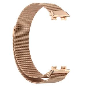 Bracelet de montre magnétique milanais en acier inoxydable pour <span class=keywords><strong>Huawei</strong></span> <span class=keywords><strong>Band</strong></span> 10 9 8 Bracelet de remplacement Bracelet à boucle en métal - Product Image 3