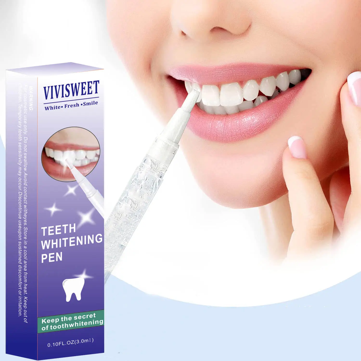 Stylo de blanchiment rapide des dents de marque privée en gros Hygiène bucco-dentaire Enlever les taches de plaque Gel de blanchiment des dents coloré PenPen