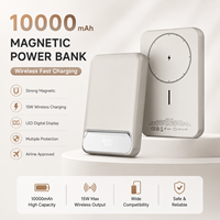 Chargeur portable sans fil magnétique 10000mAh, batterie externe à charge rapide avec écran LED numérique pour iPhone, idéal pour les voyages