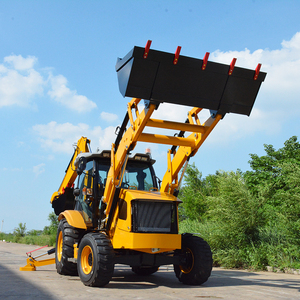 Miễn phí vận chuyển 4x4 backhoe Trái Đất di chuyển máy móc DIESEL phía trước loader và backhoe Máy kéo mini towable kết thúc trước bánh xe tải - Product Image 2
