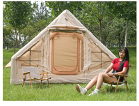 Vente en gros de 12 pièces ㎡   Grande tente de camping gonflable, imperméable et résistante au vent, en tissu Oxford enduit noir 300D, tente d'extérieur