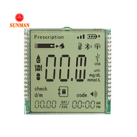 Dispositif médical de diagnostic glucomètre sanguin glucomètre affichage personnalisé mono segment tn écran lcd