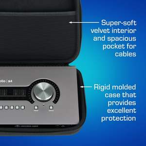 Estuche DE TRANSPORTE DE EVA duro para Universal Audio <span class=keywords><strong>Apollo</strong></span> <span class=keywords><strong>X4</strong></span> / Focusrite 18i8 / 8i6 - Product Image 4