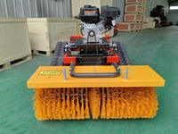Matériel de construction le plus vendu avec balayeuse à neige, tondeuse hydraulique agricole 360 ° Tondeuses robotisées à chenilles en caoutchouc rotatives