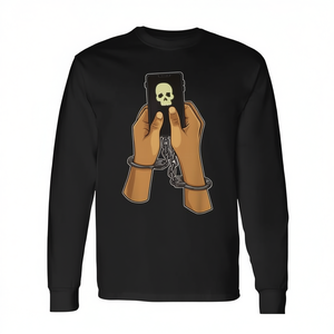 T-shirt à manches longues Digital Detox Cleanse Switch Off Your Phone Skull Handcuffs - Product Image 2