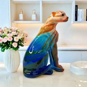 Nuevo Adorno Artístico de Leopardo Esculpido en Resina Epoxi, Artesanía para Decoración de Entrada de Casa u Oficina - Product Image 4