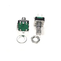 New EC12/PEC11 Model 5-Pin Roller Shaft Flat Shaft Rotary Incremental Encoder with Switch DC5V 6mm Shaft Plug-in Mounting