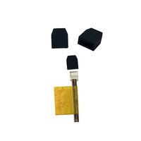 Penutup Debu MPO Model Ferrule Hitam untuk Konektor Serat Optik, Pelindung Debu QSFP28 Transceiver, Kabel Data Center Kepadatan Tinggi 5G