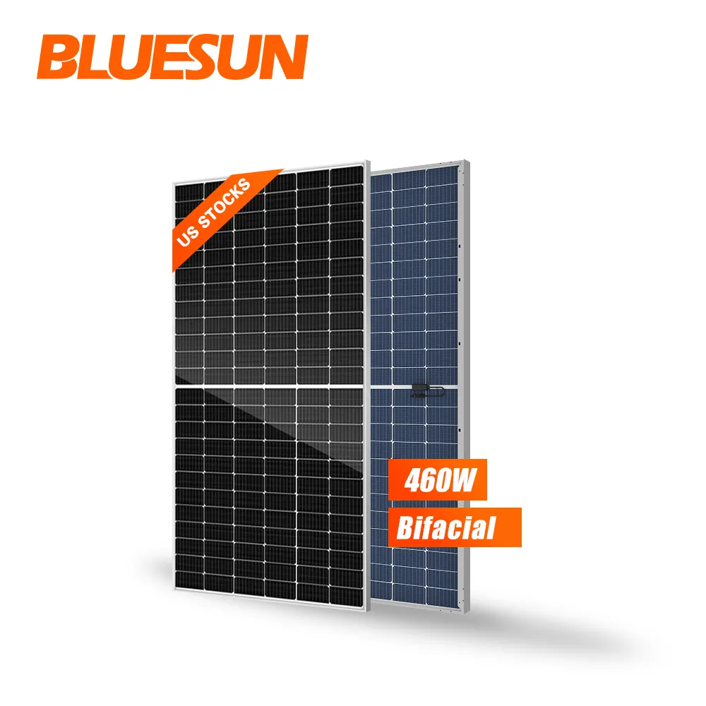 2024 Bluesun Long Beach USA Warenlager UL CEC Liste 450 W Bifizielles Mono-Solarpanel 460 W Monokristallines in Thailand hergestellt