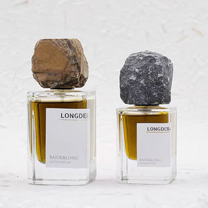 High-end Luxury New Design Square <b>Perfume</b> <b>Bottle</b> 20ml <b>30ml</b> 50ml 100ml Empty Glass <b>Perfume</b> <b>Bottles</b> with Stone Cap - Product Image 3