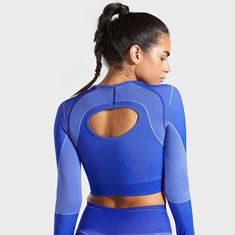 Hot Sale 3 colors  Factory Wholesale Women Seamless Bandeau Strapless Girl Sexy long sleeve Popular fitness