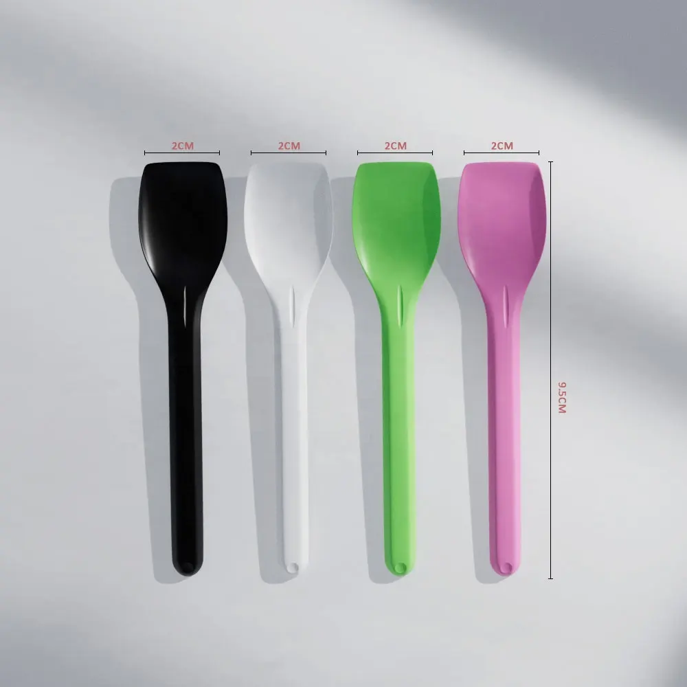 95mm Ice Cream Scoop Biodegradable Disposable PLA Colorful Spoon for Ice Cream