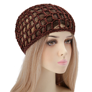 Usine femmes maille filet à cheveux Crochet casquette Snood dormir nuit couverture <span class=keywords><strong>Turban</strong></span> chapeau Net populaire <span class=keywords><strong>pas</strong></span> <span class=keywords><strong>cher</strong></span> <span class=keywords><strong>chimio</strong></span> chapeaux noir filet à cheveux - Product Image 6
