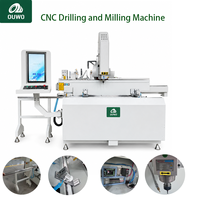 Machine de perçage et de fraisage de profilés en aluminium et UPVC OUWO CNC 1200 mm pour la fabrication de fenêtres et de portes, destinée aux usines de murs-rideaux