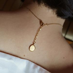 Light Luxury Natural Button Pearl Two-Pendant <b>Necklace</b> <b>with</b> <b>Letter</b> Hang Tag Many Linen Silver & White Pieces Niche Texture - Product Image 4