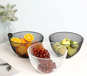 fruit basket Factory Supply DSH High Quality Fruit Basket Metal Wire Storage Basket