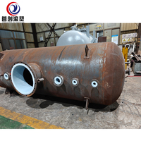 Machine de rotomoulage pour revêtement ETFE, pour réservoirs et réacteurs de stockage de produits chimiques, et revêtement rotatif en plastique