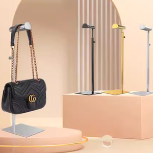 Soporte de bolsa de metal de altura ajustable personalizado estante de bolsa de mano collar en forma de T soporte de exhibición de encimera para tienda - Product Image 4