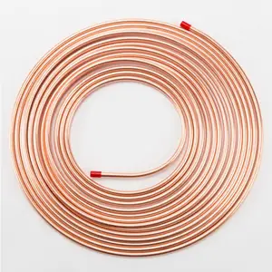 C10200 air conditioner parts 1/4'' 3/8'' copper tube pancake coil copper pipes for ac
